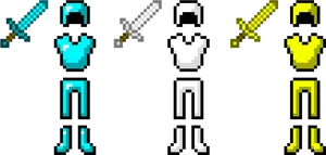 Minecraft Armorand Swords PNG image