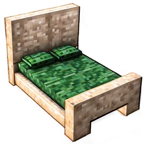 Minecraft Bed Blueprint Png 06122024 PNG image