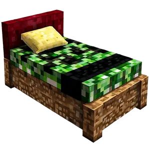 Minecraft Bed Concept PNG 06122024