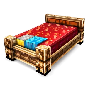 Minecraft Bed Decoration Png 06122024 PNG image