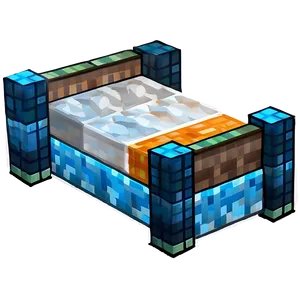 Minecraft Bed For Kids PNG 53