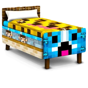 Minecraft Bed For Kids PNG Cpu