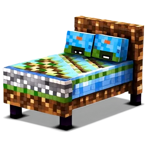 Minecraft Bed Front View PNG Prf4 PNG