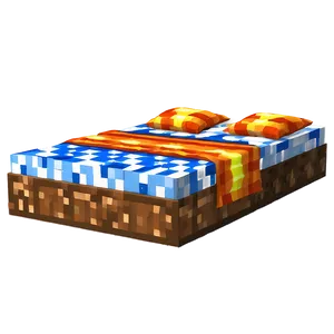 Minecraft Bed In Cave PNG Wii