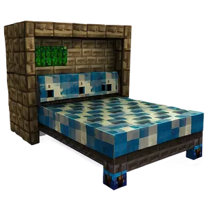 Minecraft Bed In Room Png 06122024 PNG image