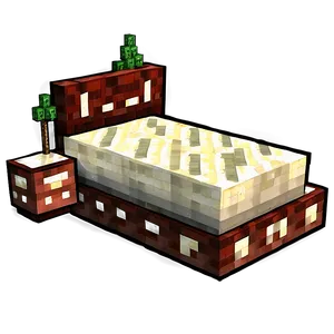 Minecraft Bed In Room Png 82 PNG image