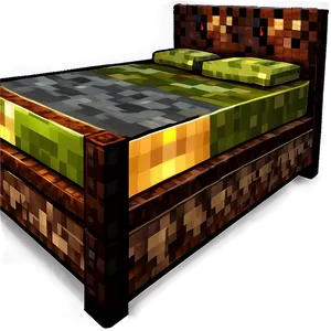 Minecraft Bed Party PNG Fqx