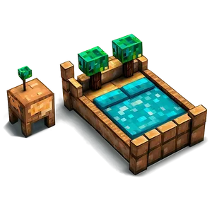 Minecraft Bed Top View Png Byb PNG image