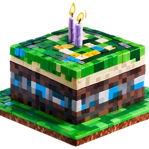 Minecraft Birthday Cake Png 67 PNG image