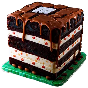 Minecraft Cake Chocolate PNG Itq18 PNG