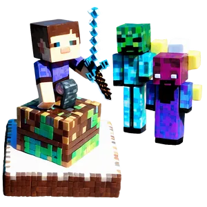 Minecraft Cake Figures PNG 78