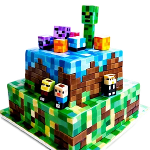 Minecraft Cake For Kids Png 06132024 PNG image