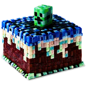 Minecraft Cake Red Velvet PNG Bmb