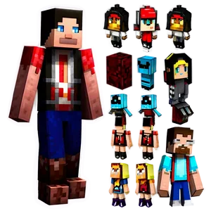Minecraft Character Collection Png Rcb88 PNG image