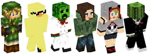 Minecraft_ Character_ Lineup PNG image