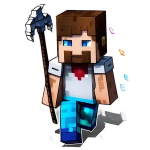 Minecraft Characters In Action Png Mea PNG image