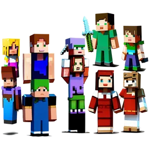 Minecraft Characters In Pixel Art Png 05252024 PNG image