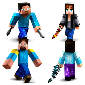 Minecraft Characters Pack Png Ggn PNG image