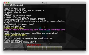 Minecraft Chat Screenwith Hearts PNG image