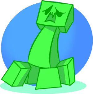 Minecraft Creeper Cartoon PNG image