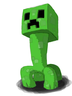 Minecraft Creeper Character Art PNG image