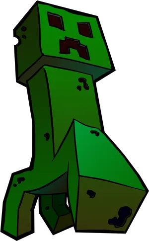 Minecraft Creeper Character Art PNG image