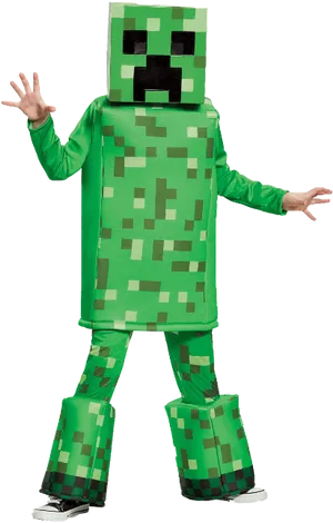 Minecraft Creeper Costume PNG image
