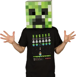 Minecraft Creeper Costume T Shirt PNG image