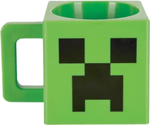 Minecraft Creeper Face Mug PNG image