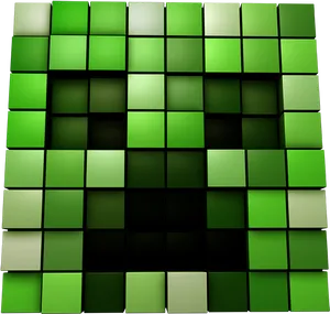 Minecraft Creeper Face Pixel Art PNG image
