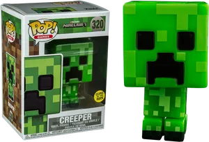 Minecraft Creeper Funko Pop Figure PNG image