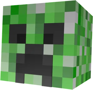 Minecraft Creeper Head Graphic PNG image