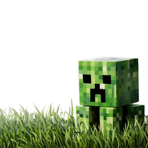 Minecraft Creeper In Grass Png Rde83 PNG image