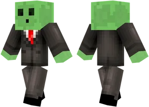 Minecraft Creeperin Suit PNG image