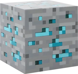 Minecraft Diamond Ore Block PNG image