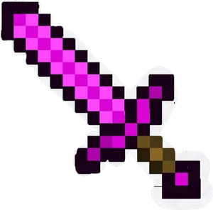 Minecraft Diamond Sword Graphic PNG image