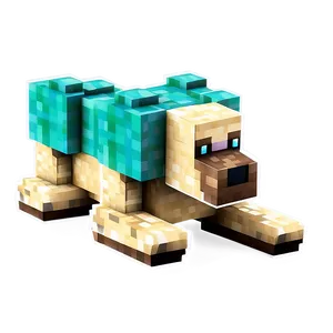 Minecraft Dog B PNG image