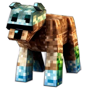 Minecraft Dog C PNG image