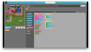 Minecraft Education Edition Coding Interface PNG image