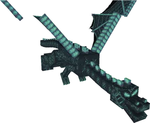 Minecraft Ender Dragon Flying PNG image