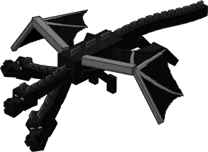 Minecraft Ender Dragon Render PNG image