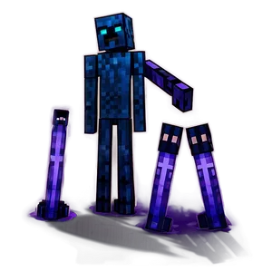 Minecraft Enderman And Steve PNG 05242024
