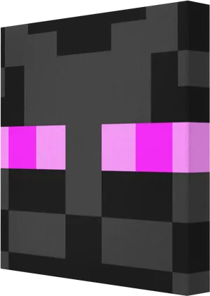 Minecraft Enderman Head Graphic PNG image