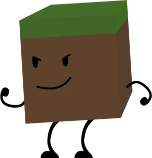 Minecraft_ Grass_ Block_ Anthropomorphized.png PNG image