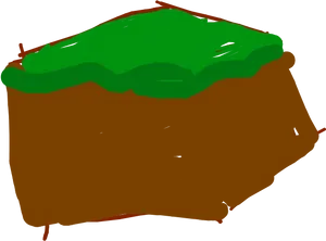 Minecraft Grass Block Drawing PNG image