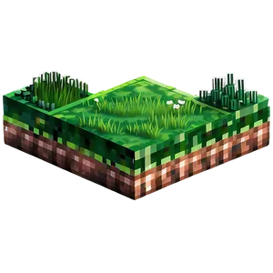 Minecraft Grass Block Flat Design Png 05252024 PNG image