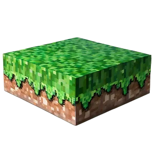 Minecraft Grass Block In High Detail Png Cly PNG image
