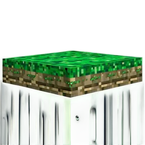 Minecraft Grass Block In Moonlight Png 06252024 PNG image