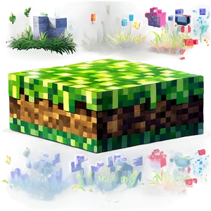 Minecraft Grass Block In Sunlight Png 06252024 PNG image