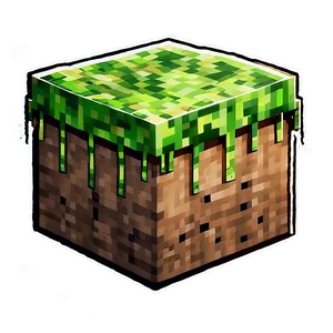 Minecraft Grass Block In Sunlight Png Abt PNG image